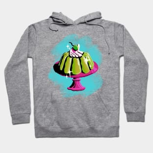 Jello Cake - Funky Retro Eclectic Food Art Hoodie